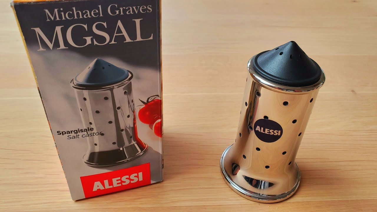 ALESSI MGSAL Design Salzstreuer aus Edelstahl INOX 18/10 by