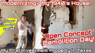 Demolition Day!  BIG Progress on My LITTLE Old Investment House in Texas!