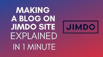 How To Make Blog On Jimdo Website (2025)
