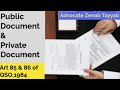 #Art 85 &amp; 86 of QSO,1984 | Public &amp; Private Document | Kinds of Document | LAW GAT.
