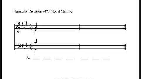 Harmonic Dictation #47 - Modal Mixture and Borrowed Chords