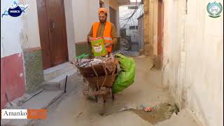 WSSC Swat sanitation staff are busy carrying out cleaning activities in AmanKot,Mingora.