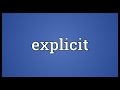 Explicit meaning