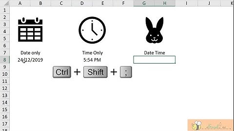 Insert Date and Time with Excel functions and shortcuts