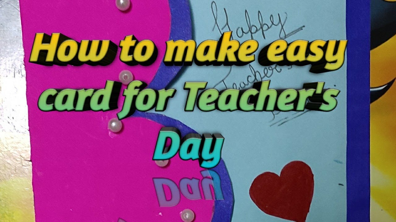How to make easy card for Teacher's Day.. /Snigdha's Art Gallery