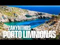 Porto Limnionas Zakynthos island Greece 4k drone underwater