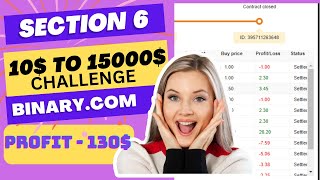 SECTION 6 | 10$ TO 15000$ CHALLENGE | BINARY.COM | BINARY BOT | KOZ | KING OF ZER0