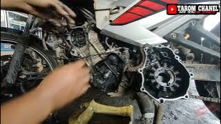 Cara mengganti rantai keteng//Yamaha Jupiter MX king full tutorial