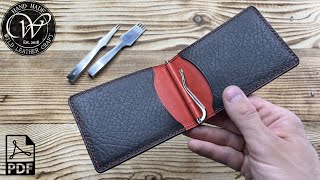 Making a Money Clip new mount from vegetable tanned leather by #wildleathercraft. Free pattern PDF. What Is A Money Clip