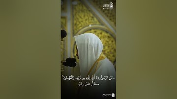 مقتطف من تلاوة الشيخ #علي_الحذيفي من صلاة العشاء ١٩ ذو الحجة ١٤٤٦