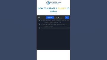 Numpy Tutorial: Creating a One-Dimensional Array Easily #numpy #array #onedimensional #datascience