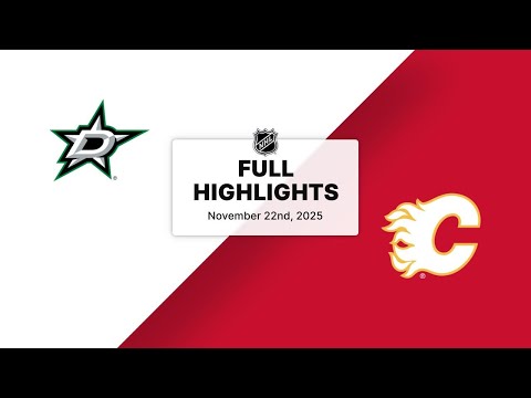 NHL Highlights | Stars vs. Flames | November 22, 2025