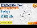 How to Draw a Stylized Lady – Simple Shapes & Elegant Perspective for Beginners ????????✏️