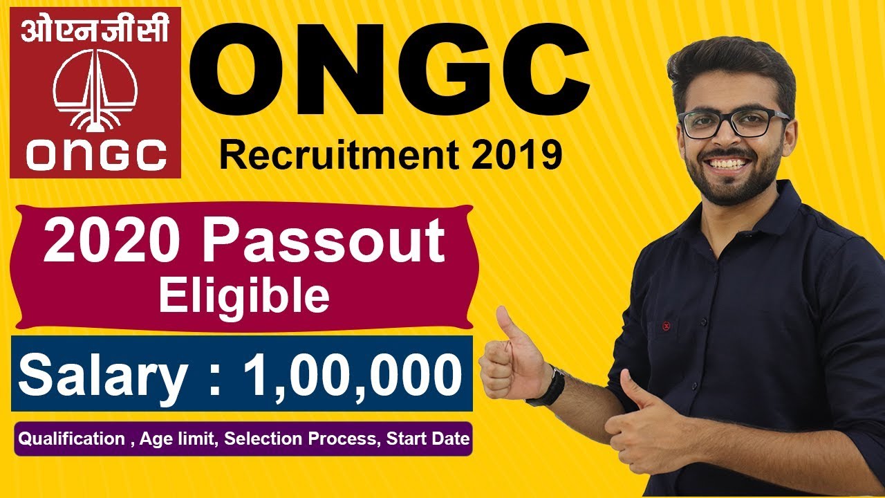 ONGC Recruitment 2019 Salary 1,00,000 Final Year Eligible BE