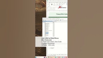 How do I make my Excel calendar pop up? -  Excel Tips and Tricks