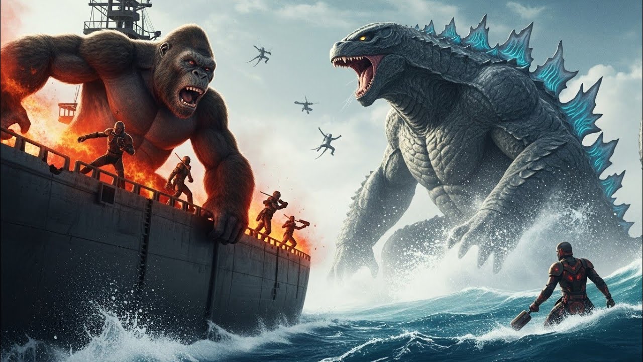 KING KONG vs GODZILLA EPIC BATTLE! AI DANGEROUS CARTOON FIGHT! 