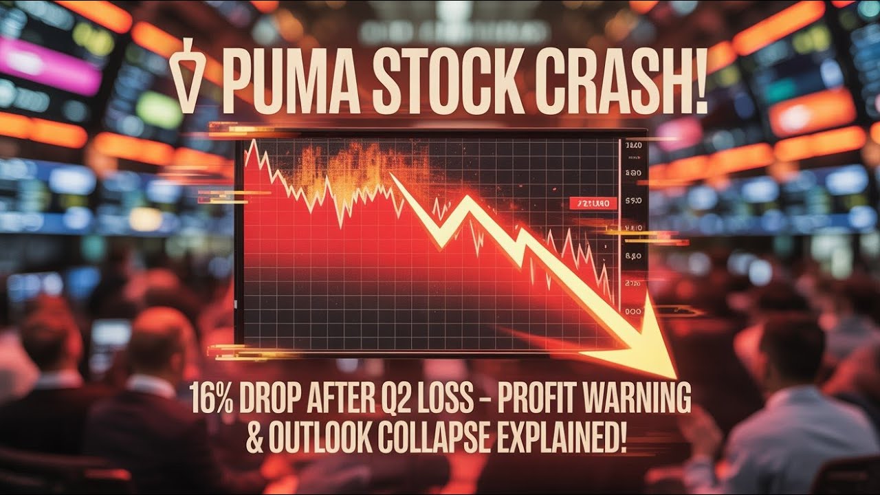 🔥 PUMA STOCK CRASH! 16% Drop After Q2 Loss Profit Warning & Outlook Collapse Explained!