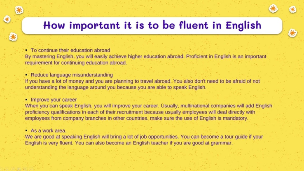 Tips of more fluent in speaking YouTube