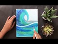 Acrylic Ocean Wave Painting Tutorial  | Step by Step | Paintastic Arts