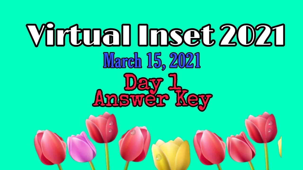 VIRTUAL INSET DAY 1 ANSWER KEY👍||