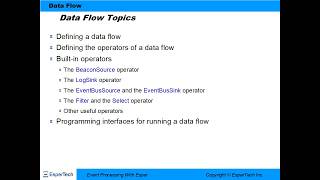 Event Proc. Esper #37 Data Flow - Definining a Data Flow
