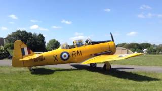 North American t6 Harvard engine run.