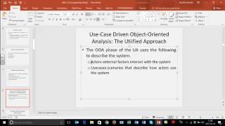 Object Oriented Analysis