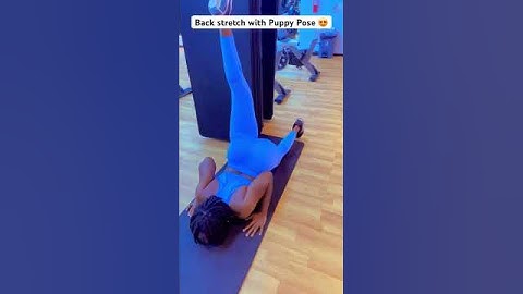 Puppy Pose For Beginners 😍 #shorts #puppypose #beginners #stretch #backstretch #tutorial #yogapose