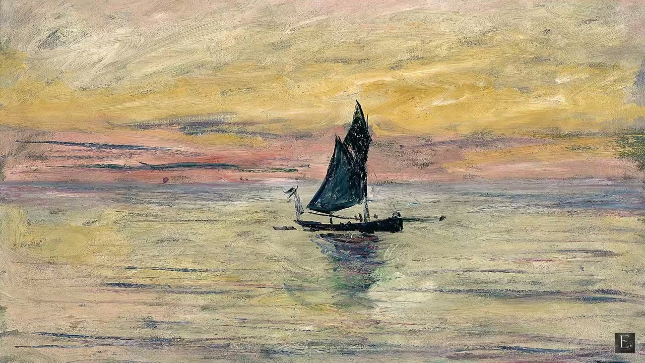 Claude Monet – The Sailing Boat Evening Effect - 2 Hour Screensaver
