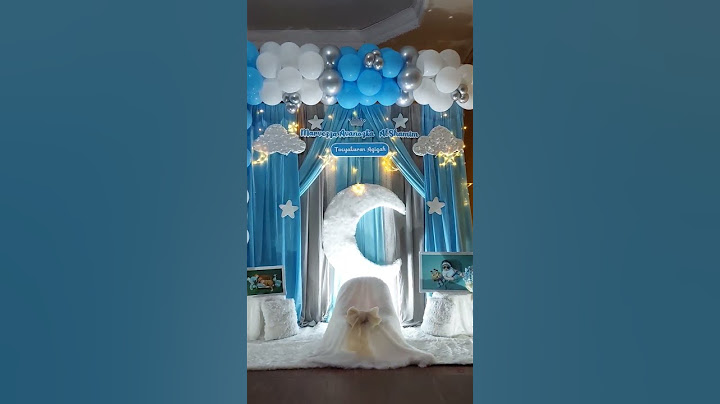 Dekorasi aqiqah anak laki laki pakai balon tema biru #balloon #dekorasi #shorts #video