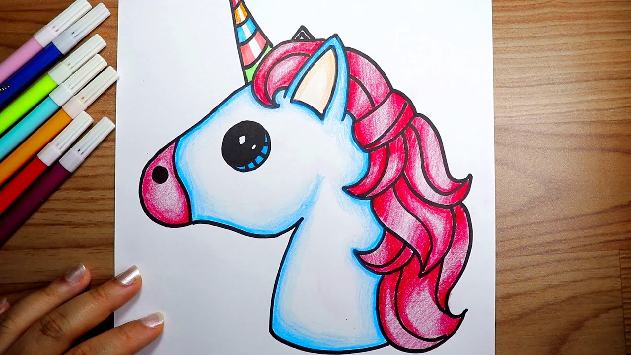 Como Desenhar unicórnio Kawaii Fácil - Desenhwow - How to Draw a Unicorn 