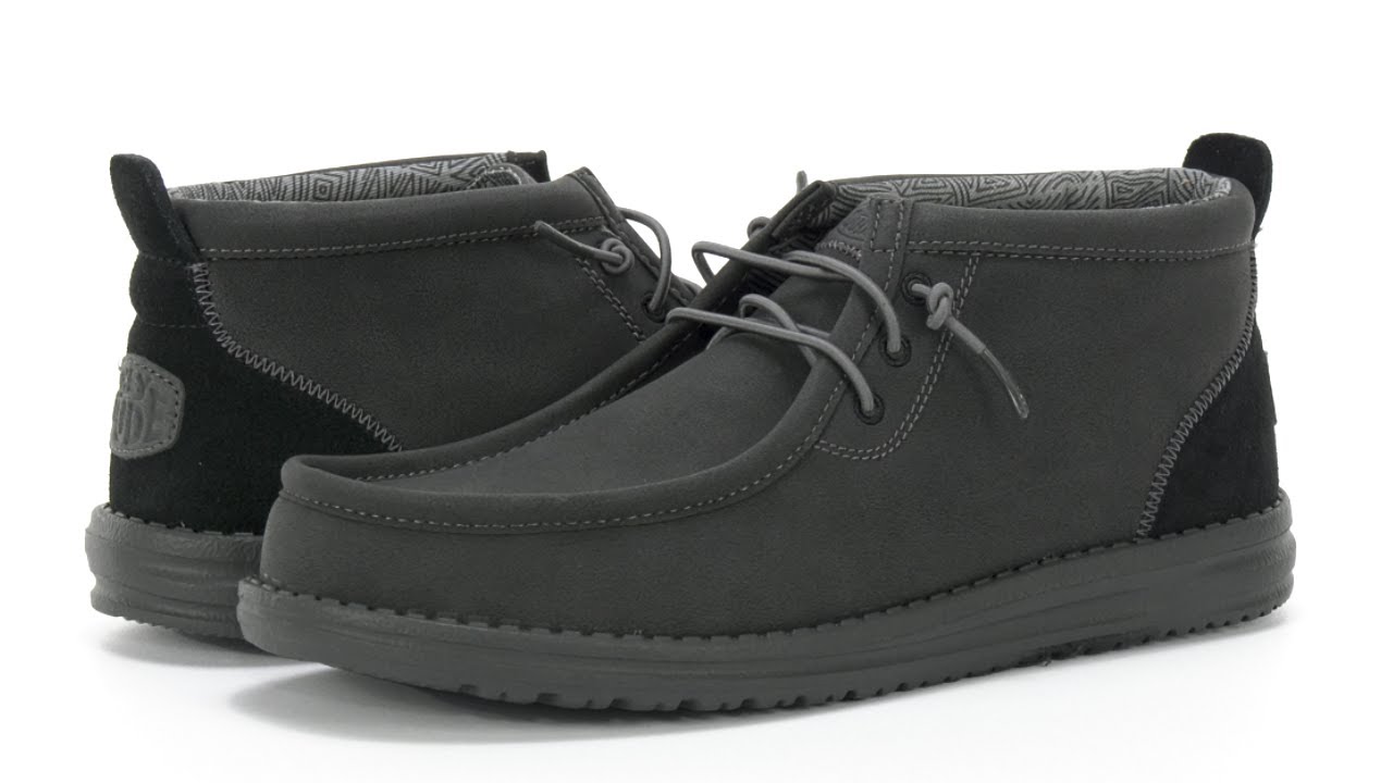 Hey Dude Wally Mid Leather Workwear SKU: 9924942 - YouTube