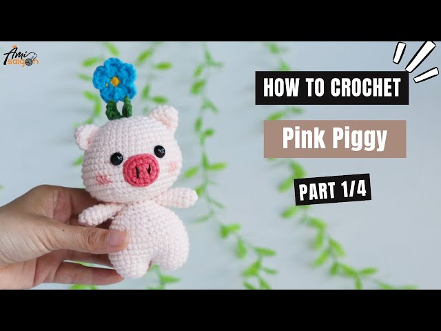 563 | Pink Piggy Amigurumi (1/4) | How To Crochet Dolls Amigurumi‬