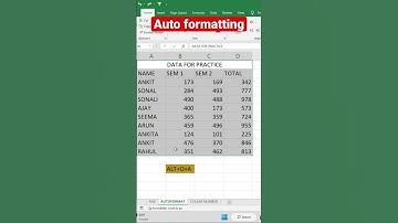 Auto formatting in ms excel #excel #exceltips #exceltutorial #exceltricks #tricks #tips #shorts