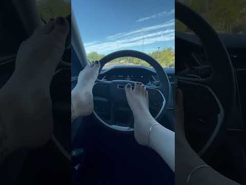 Driving Barefoot #asmr #fail #honking #asmrsounds #latina #feets #love #satisfying #barefoot