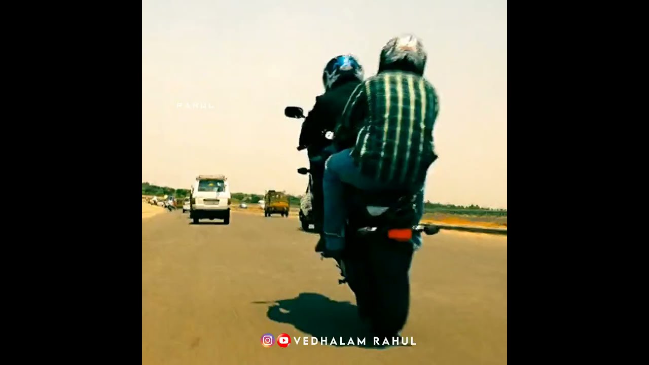 Thala Ajith Bike and Car Race | What's app status | Vedhalam Rahul