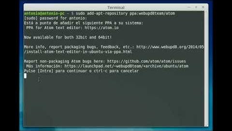 Install Atom (GitHub editor) Ubuntu / Linux Mint - Instalar Atom