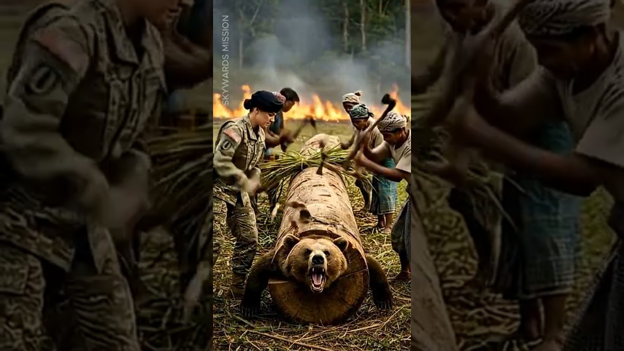 Indian Army Officer Saves Bear from Fire 🚒 | Brave Rescue Story 