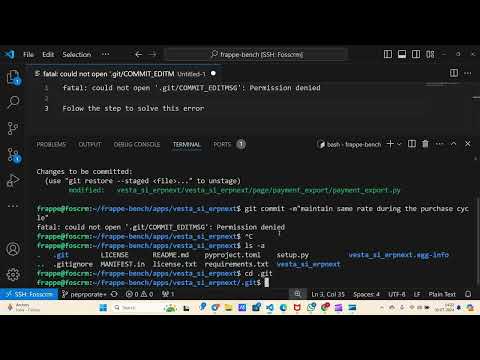 How to solve error fatal: could not open '.git/COMMIT_EDITMSG': Permission denied