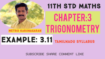 11th Std Maths Example 3.11 Find the value of sin 150°; cos135′; tan 120°