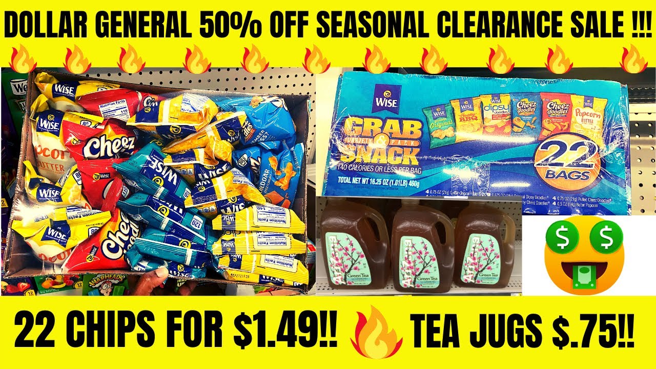 DOLLAR GENERAL 50 SEASONAL CLEARANCE SALE! 22 COUNT CHIPS FOR 1.49