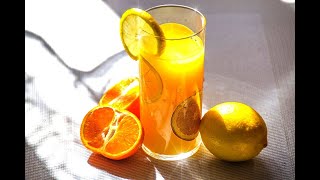 عصير البرتقال و الليمون الحامض اقتصادي منعش و صحي هائل جدا والكميةوفيرة  Jus d'orange et Citron