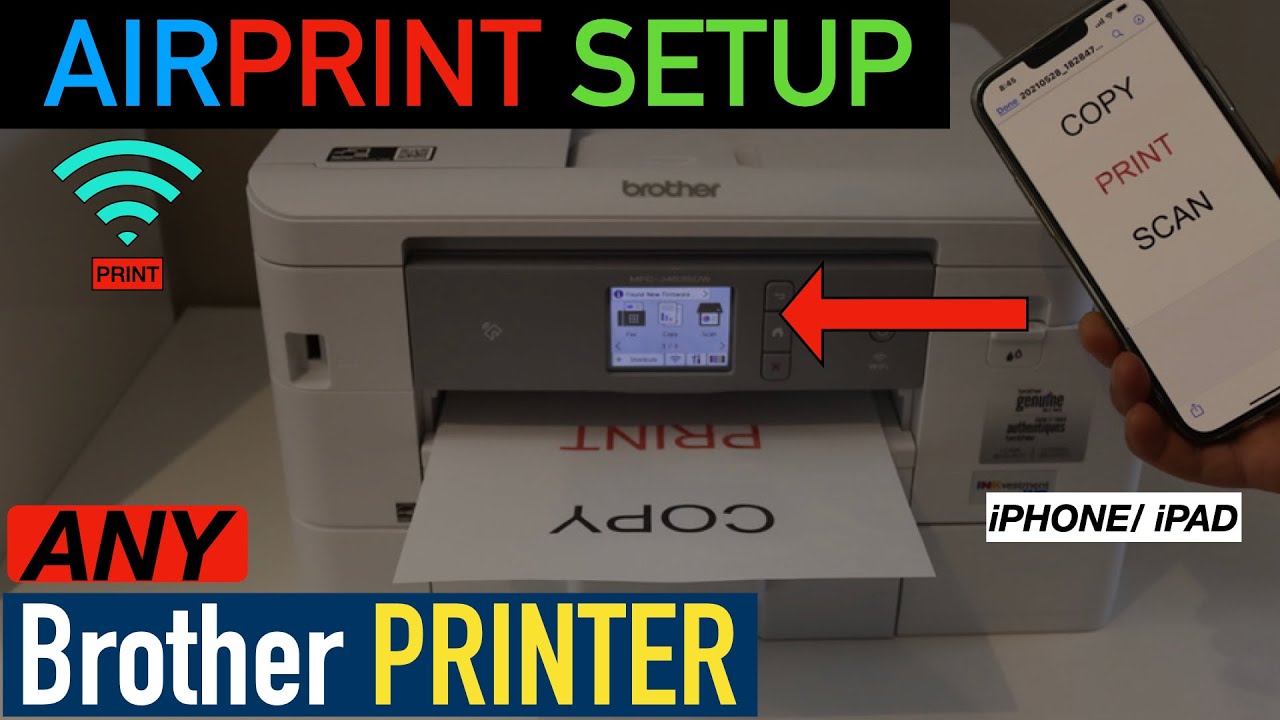 Sult bedstemor regulere Brother Printer AirPrint Setup - YouTube