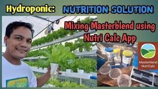 Hydroponic: Nutrition Solution, Mixing Masterblend for Lettuce using Nutri Calc App screenshot 1