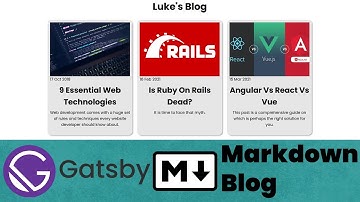 Static Markdown Blog | Gatsby React JavaScript