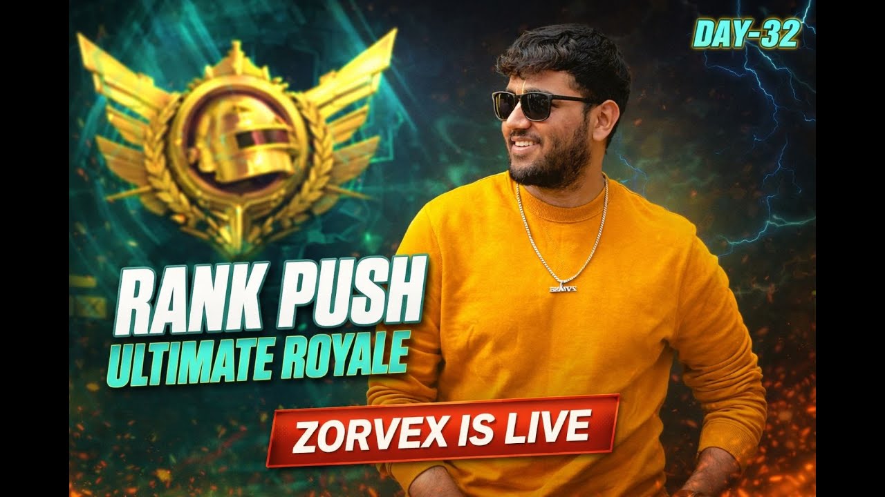 ULTIMATE ROYALE RANK PUSH TO LEGEND (DAY-32) | PUBG LIVE | FACECAM ...