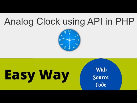 How to create Analog Clock using API in PHP