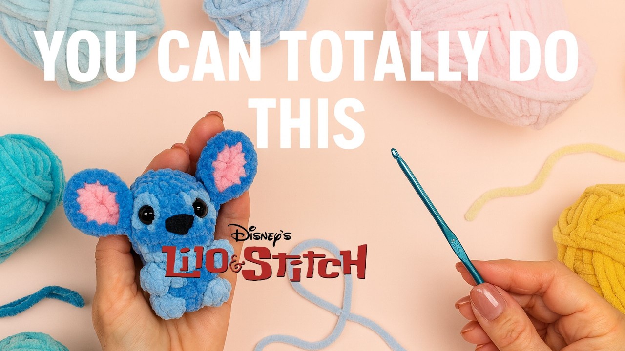 🧵 Как связать Стича крючком — Лёгкий мастер-класс по вязанию мягкой игрушке для начинающих 💙