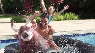 Intex Inflatable Bull Ride-On Pool Float  InflataBull