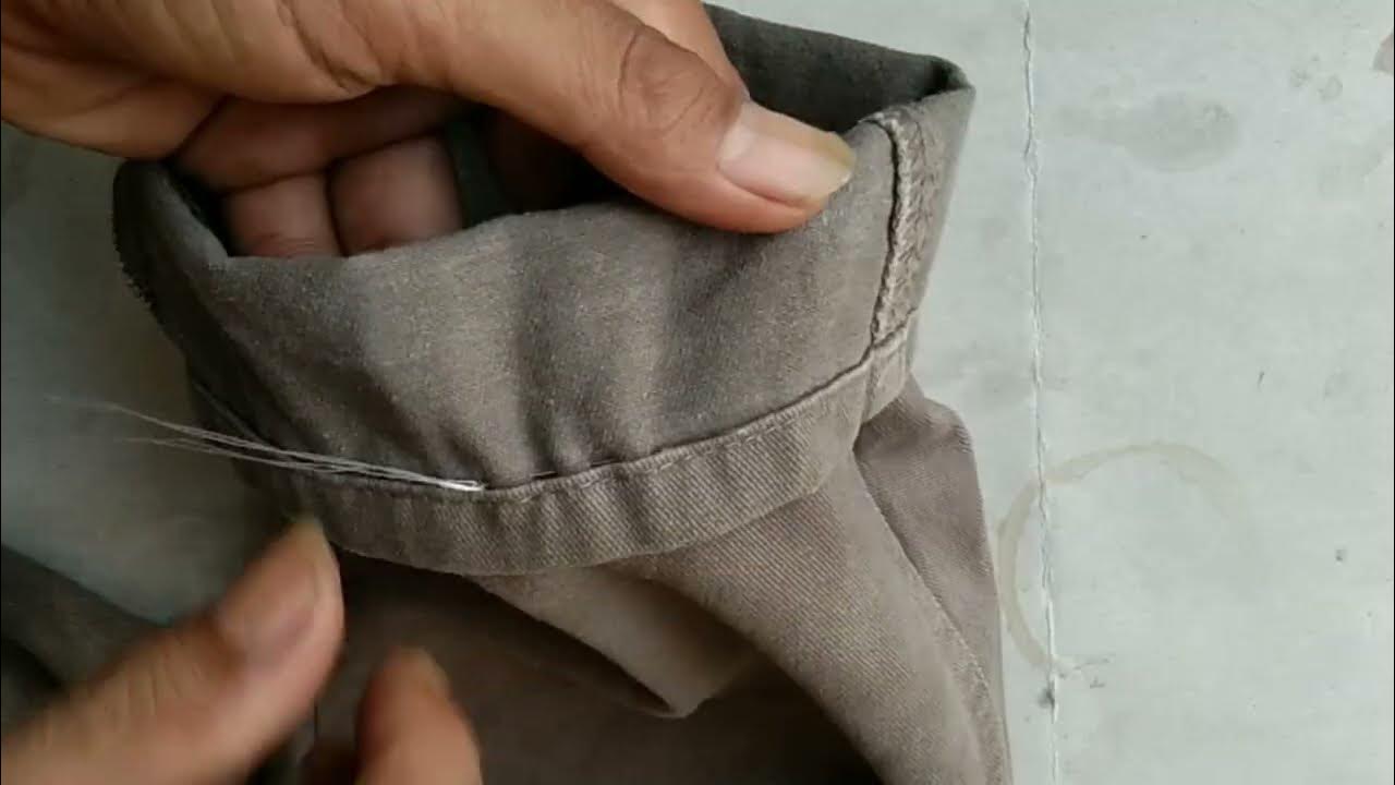 How to shorten trousers without cutting them hand sewing method youtube